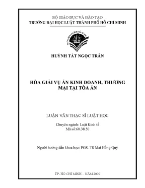 Hòa giải vụ án kinh doanh thương mại tại tòa án