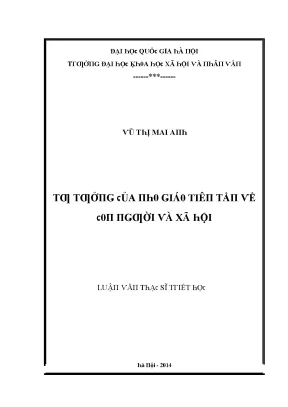 Luận văn thạc sĩ tư tưởng của nho giáo tiên tần về con người và xã hội