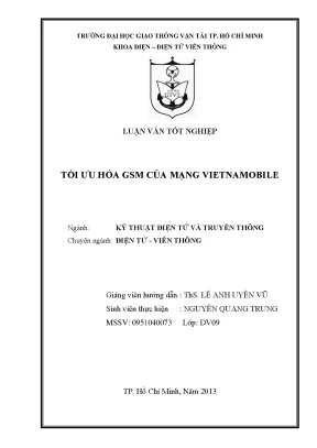 Tối ưu hóa gsm của mạng vietnamobile
