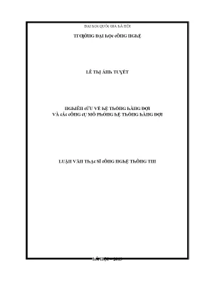 Luận văn nghiên cứu về hệ thống hàng đợi và các công cụ mô phỏng hệ thống hàng đợi