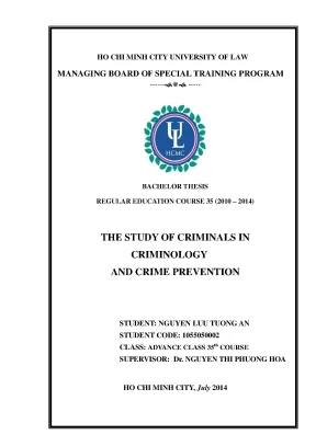 The study of criminals in criminology and crime prevention