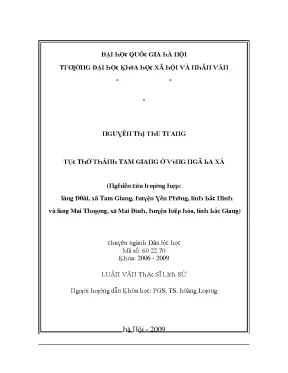 Luận văn thạc sĩ tục thờ thánh tam giang ở vùng ngã ba xà nghiên cứu trường hợp