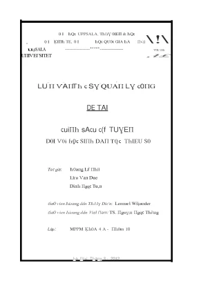 Luận văn chính sách cử tuyển đối với học sinh dân tộc thiểu số