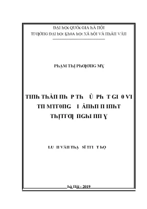 Luận văn thạc sĩ tinh thần nhập thế của phật giáo việt nam trong bối cảnh nền kinh tế thị trường hiện nay