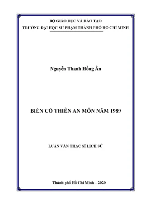 Luận văn biến cố thiên an môn năm 1989