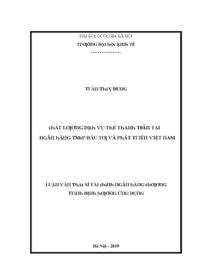 Luận văn chất lượng dịch vụ thẻ thanh toán tại ngân hàng thương mại cổ phần đầu tư và phát triển việt nam