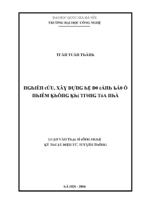 Luận văn nghiên cứu xây dựng hệ đo cảnh báo ô nhiễm không khí trong tòa nhà