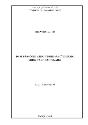 Luận văn đảm bảo công bằng trong các ứng dụng cộng tác ngang hàng