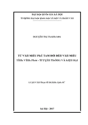 Luận văn thạc sĩ từ văn miếu phủ tam đới đến văn miếu tỉnh vĩnh phúc truyền thống và hiện đại