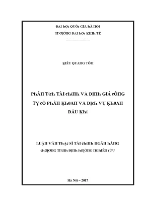 Luận văn phân tích tài chính và định giá công ty cổ phần khoan và dịch vụ khoan dầu khí