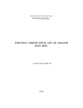 Phương trình sóng mô tả thanh đàn hồi