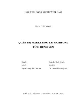 Luận văn quản trị marketing tại mobifone tỉnh hưng yên