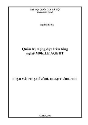 Luận văn quản trị mạng dựa trên công nghệ mobile agent