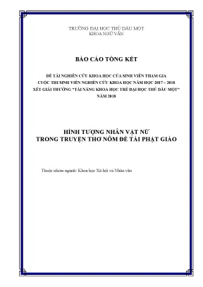 Hình tượng nhân vật nữtrong truyện thơ nôm đề tài phật giáo