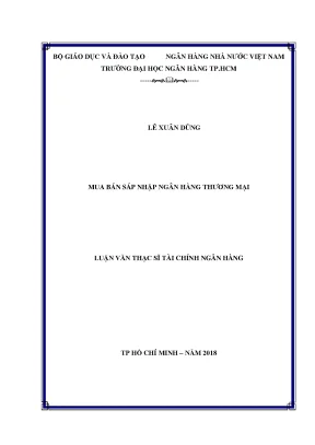 Luận văn mua bán sáp nhập ngân hàng thương mại