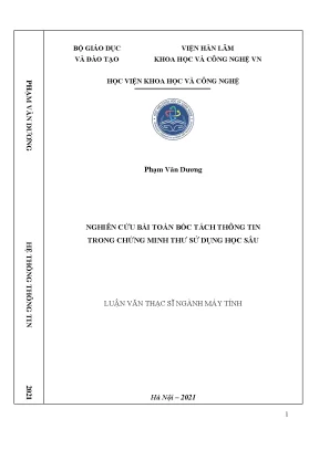 Luận văn nghiên cứu bài toán bóc tác thông tin trong chứng minh thư sử dụng học sâu