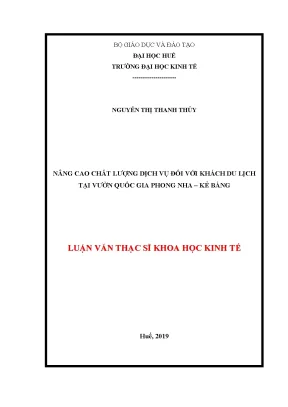 Luận văn nâng cao chất lượng dịch vụ đối với khách du lịch tại vườn quốc gia phong nha kẻ bàng