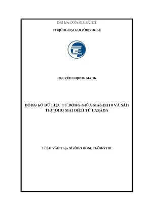 Luận văn đồng bộ dữ liệu tự động giữa magento và sàn thương mại điện tử lazada