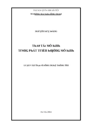 Luận văn thao tác mô hình trong phát triển hướng mô hình