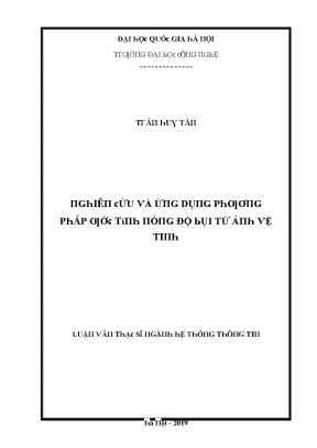 Luận văn nghiên cứu và ứng dụng phương pháp ước tính nồng độ bụi từ ảnh vệ tinh
