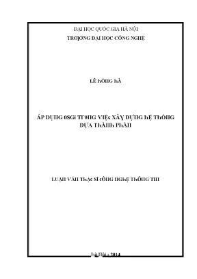 Luận văn áp dụng osgi trong việc xây dựng hệ thống dựa thành phần