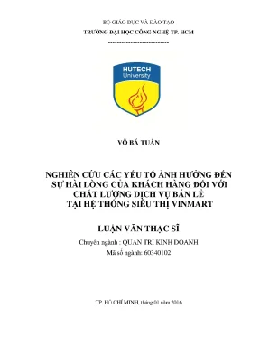 Yếu tố ảnh hưởng đến sự hài lòng của khách hàng