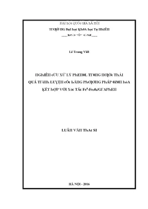 Luận văn thạc sĩ nghiên cứu xử lý phenol trong nước thải quá trình luyện cốc bằng phương pháp ozon hóa kết hợp với xúc tác fe0 fe3o4 graphen vnu lvts08w