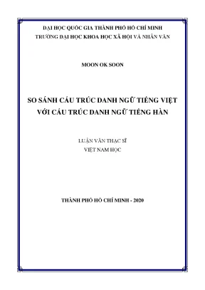 So sánh cấu trúc danh ngữ tiếng việt với cấu trúc danh ngữ tiếng hàn