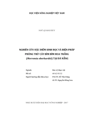 Luận văn nghiên cứu đặc điểm sinh học và biện pháp phòng trừ cây bìm bìm hoa trắng merremia eberhardtii tại đà nẵng