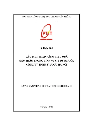 Luận văn các biện pháp nâng cao hiệu quả đấu thầu trong lĩnh vực y dược của công ty tnhh y dược hà nội