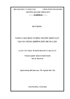 Nâng cao chất lượng nguồn nhân lực tại cục hàng không dân dụng lào 2
