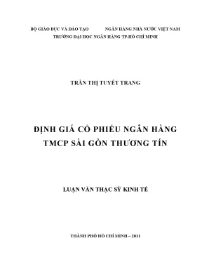 Luận văn định giá cổ phiếu ngân hàng tmcp sài gòn thương tín