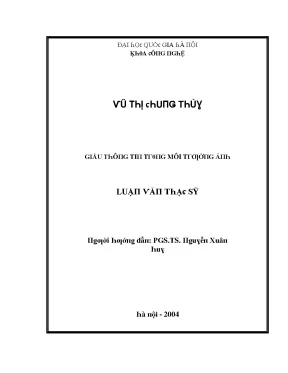 Luận văn giấu thông tin trong môi trường ảnh