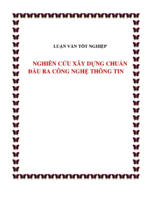 Luận văn nghiên cứu xây dựng chuẩn đầu ra cntt