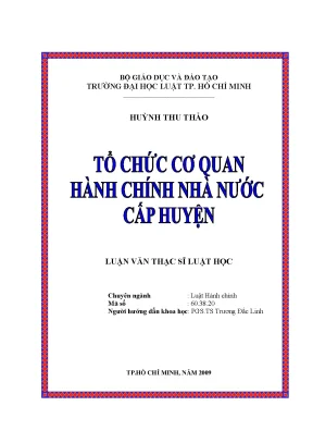 Tổ chức các cơ quan hành chính nhà nước cấp huyện