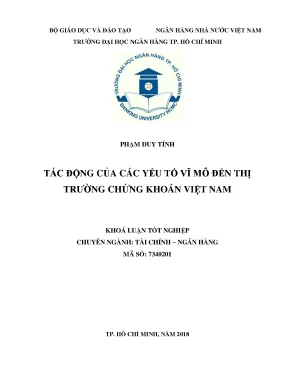 Luận văn tác động của các yếu tố vĩ mô đến thị trường chứng khoán việt nam
