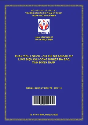 Phân tích lợi ích và chi phí của dự án đầu tư lưới điện khu công nghiệp ba sao tỉnh đồng tháp