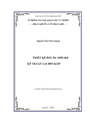 Luận văn thạc sĩ thiết kế đầu dò adn cho kỹ thuật lai dot blot vnu lvts08w