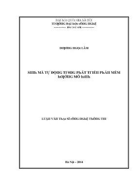 Luận văn sinh mã tự động trong phát triển phần mềm hướng mô hình