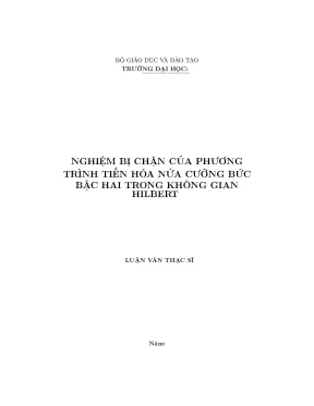 Nghiệm bị chặn của phương trình tiến hóa nửa cưỡng bức bậc hai trong không gian hilbert