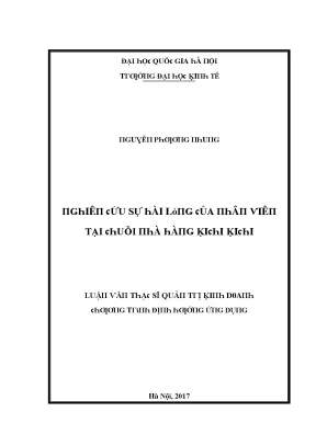 Luận văn nghiên cứu sự hài lòng của nhân viên tại chuỗi nhà hàng kichi kichi