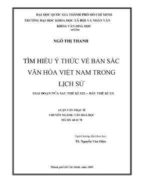 Tìm hiểu ý thức về bản sắc văn hóa việt nam trong lịch sử giai đoạn nửa sau thế kỉ xix đều thế kỉ xx