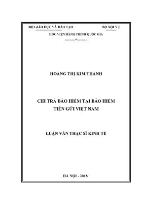 Luận văn chi trả bảo hiểm tiền gửi việt nam