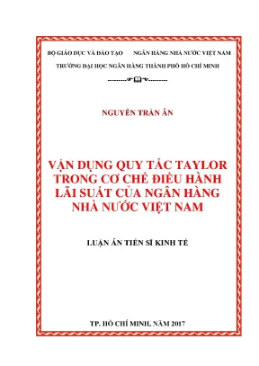 Luận văn vận dụng quy tắc taylor trong cơ chế điều hành lãi suất của ngân hàng nhà nước việt nam
