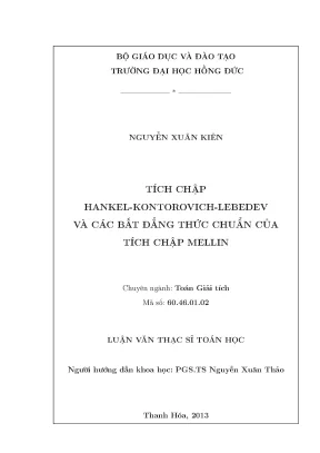 Tích chập hanken kontorovich lebedev và các bất đẳng thức chuẩn của tích chập mellin