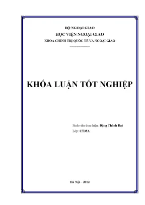 Luận văn tiến trình tái khởi động quan hệ nga mỹ từ 2009 đến 2012 hướng triển khai và kết quả
