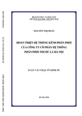 Oàn thiện hệ thống kênh phân phối của công ty cổ phần hệ thống phân phối thuốc lá hà nội
