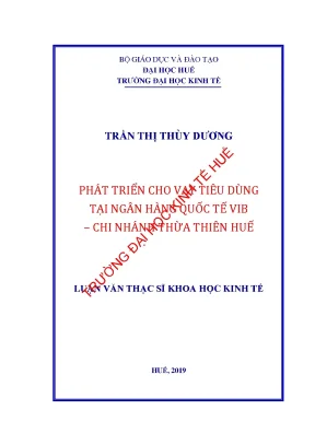 Luận văn phát triển cho vay tiêu dùng tại ngân hàng quốc tế vib chi nhánh thừa thiên huế