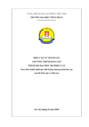 Luận văn thạc sĩ báo cáo tự đánh giá chương trình đào tạo trình độ đại học ngành luật