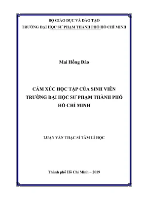 Luận văn cảm xúc học tập của sinh viên trường đại học sư phạm thành phố hồ chí minh